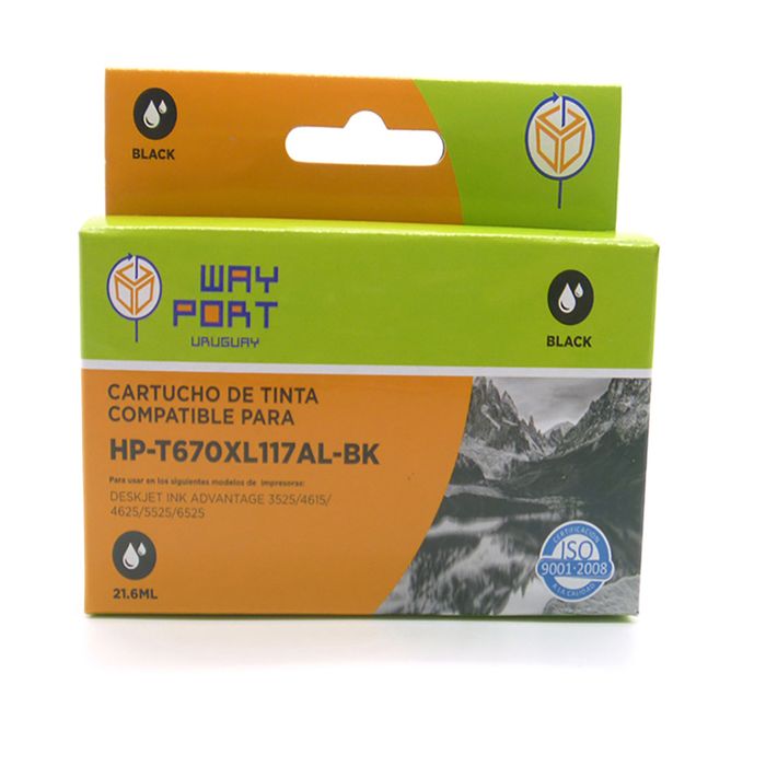 Cartucho-Way-Port-para-HP-Mod.--670XL--NEGRO Cartucho-Way-Port-para-HP-Mod.--670XL--NEGRO