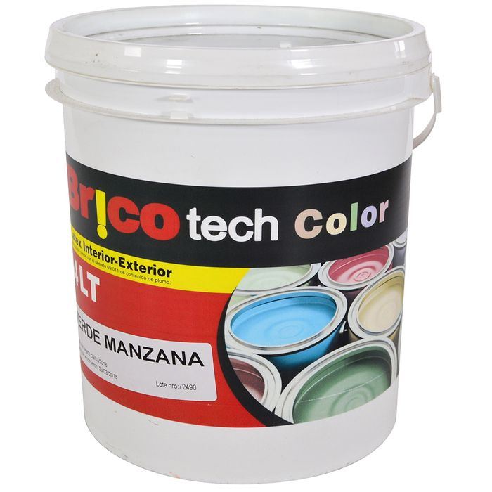Pintura BRICO-TECH color verde manzana 4 L - devotoweb