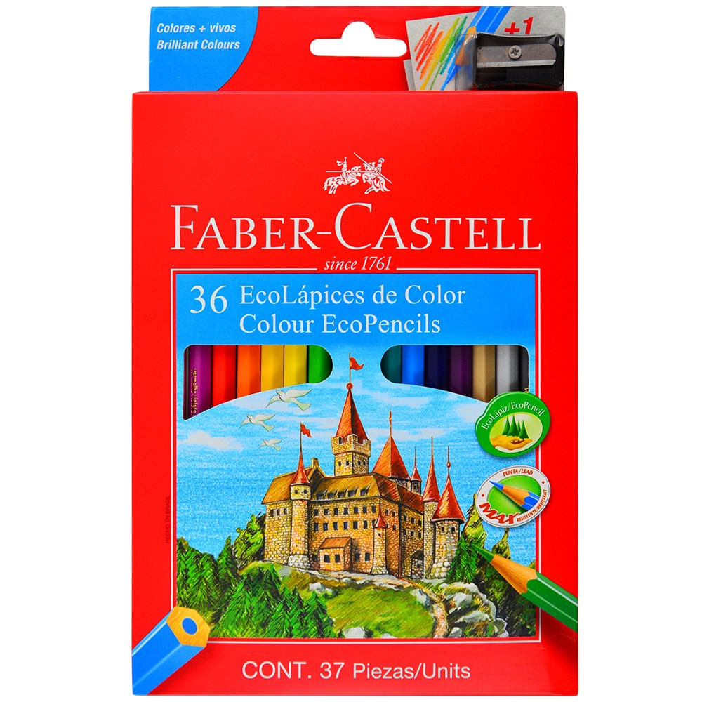 Lápices de colores FABER CASTELL x 36 un. - devotoweb repaper faber castell