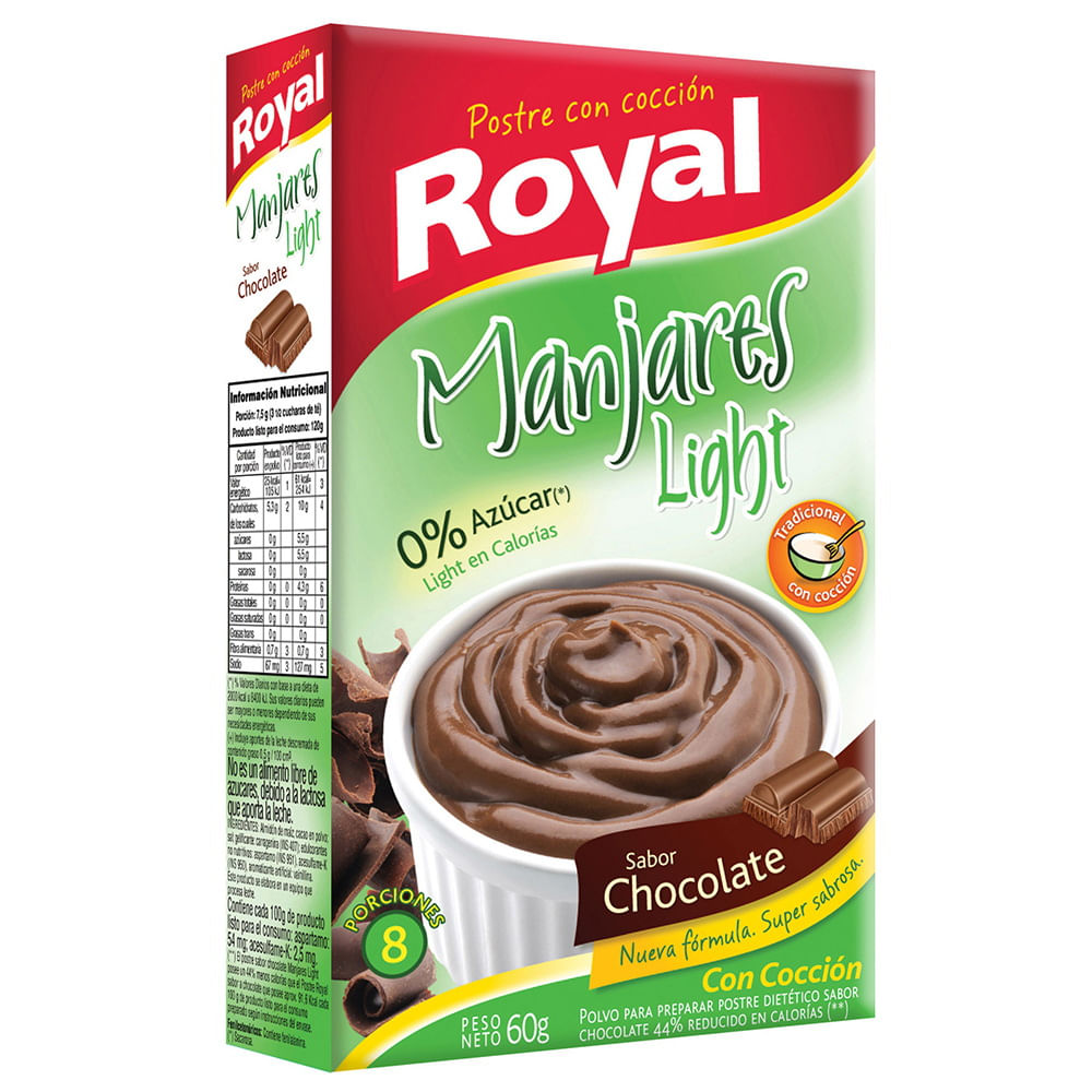 Postre chocolate light ROYAL doble 60 g - devotoweb