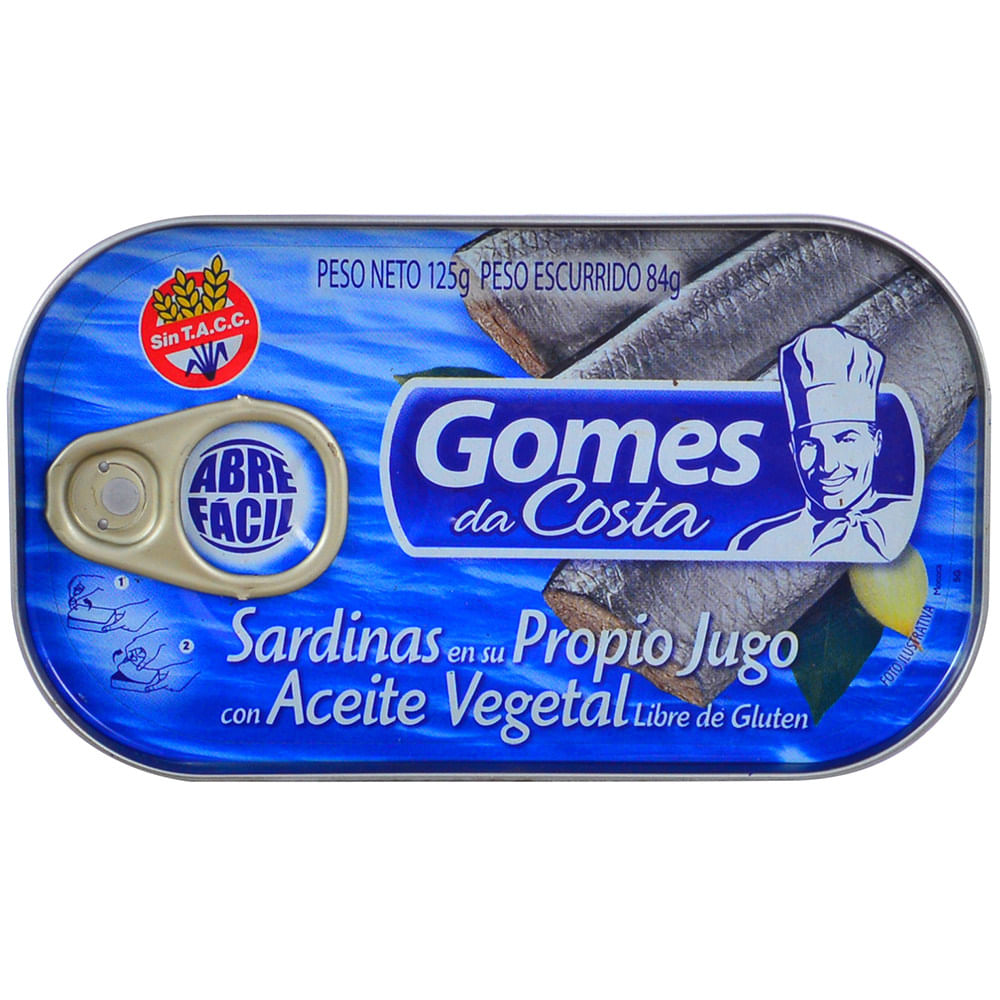 Sardinas en aceite GOMES DA COSTA 125 g devotoweb