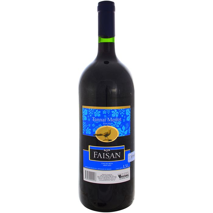 Vino-Tinto-Tannat-Merlot-Faisan-1.5-L Vino-Tinto-Tannat-Merlot-Faisan-1.5-L