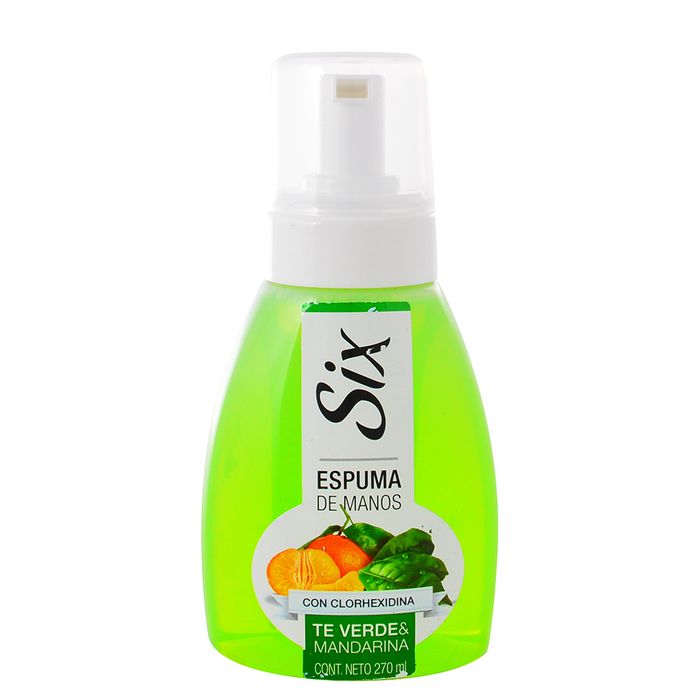 Espuma-de-Manos-SIX-Te-Verde-270-ml Espuma-de-Manos-SIX-Te-Verde-270-ml