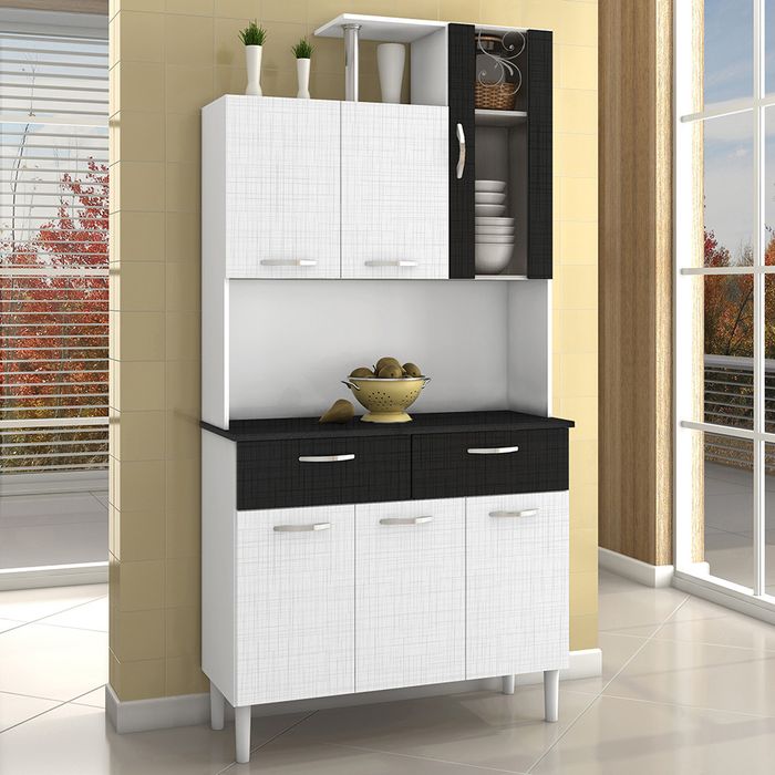 Kit de cocina 6 puertas 2 cajones 92x185x36 cm - geant