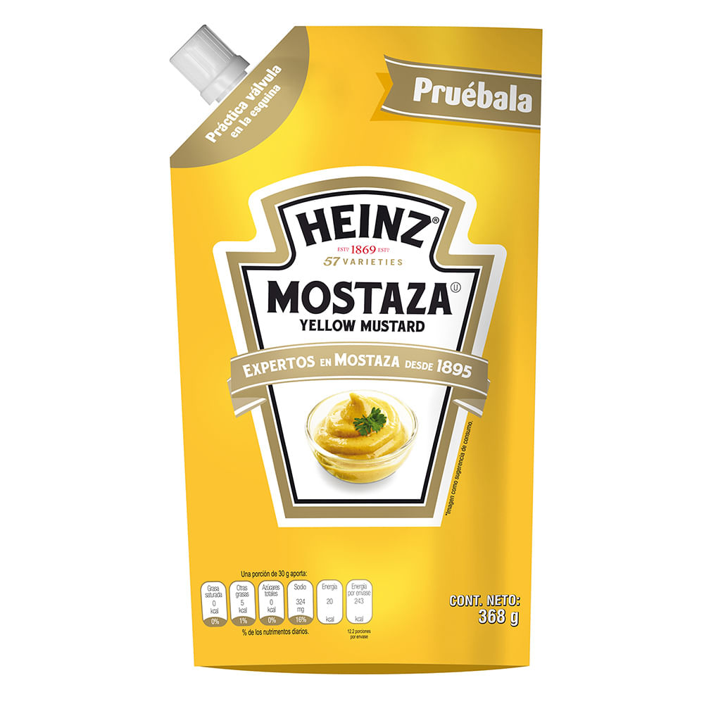 Mostaza yellow HEINZ 368 g - devotoweb