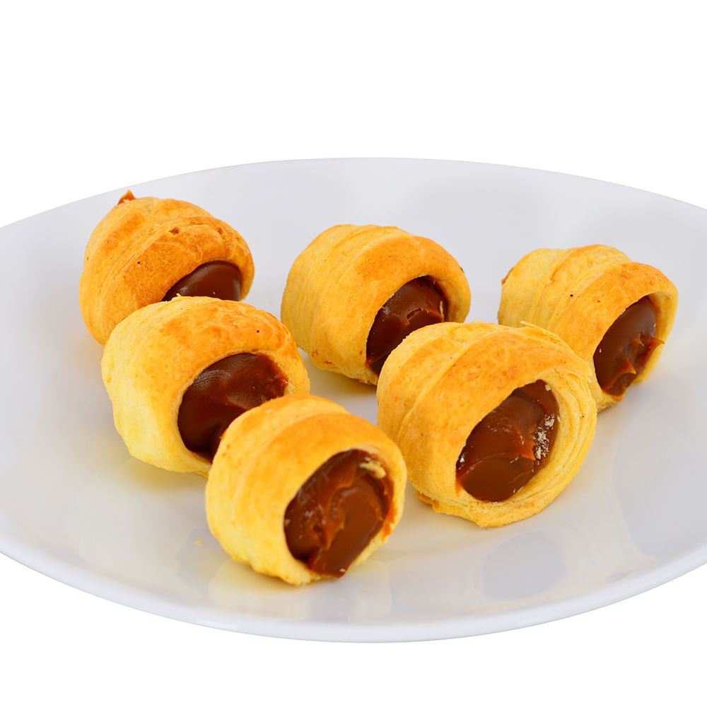 Cañones Relleno Dulce de Leche 0 Azúcar en bandeja disco