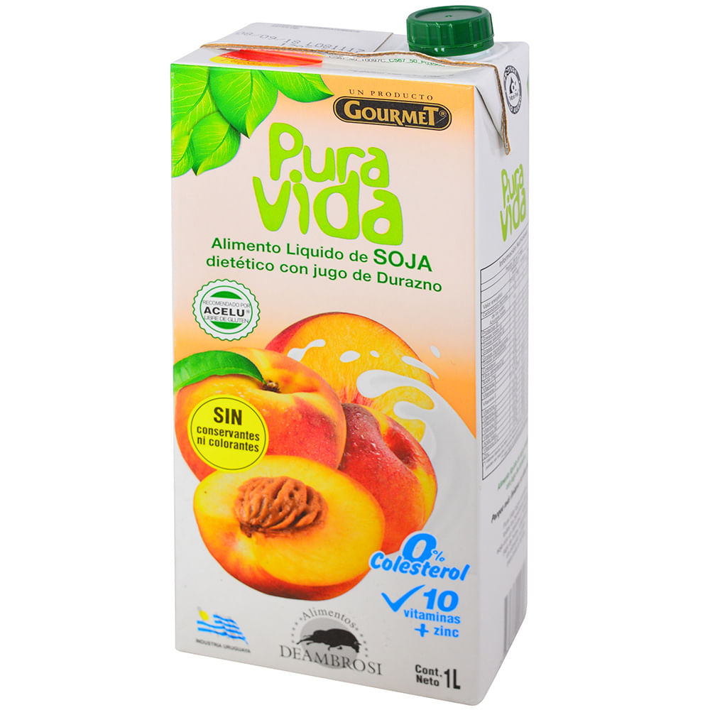 Jugo Pura Vida Durazno 1 L Disco