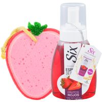 Pack-Six-frutos-rojos-espuma-270ml---esponja
