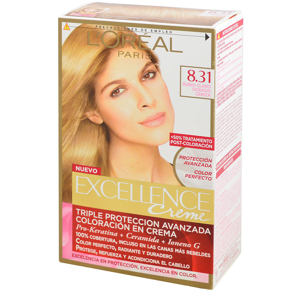 Coloración Excellence Rubio Claro Dorado Ceniza 81