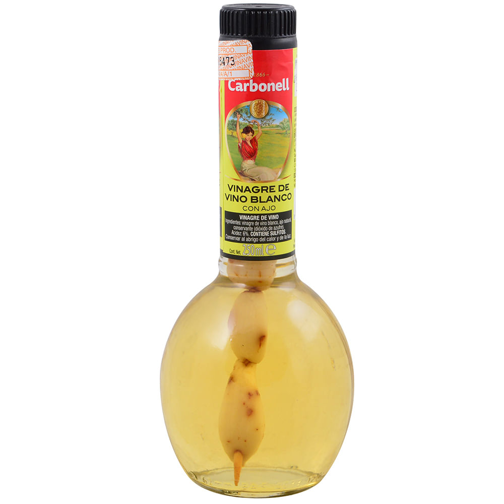 Vinagre Vino Blanco Con Ajo Carbonell 250 Cc Devotoweb