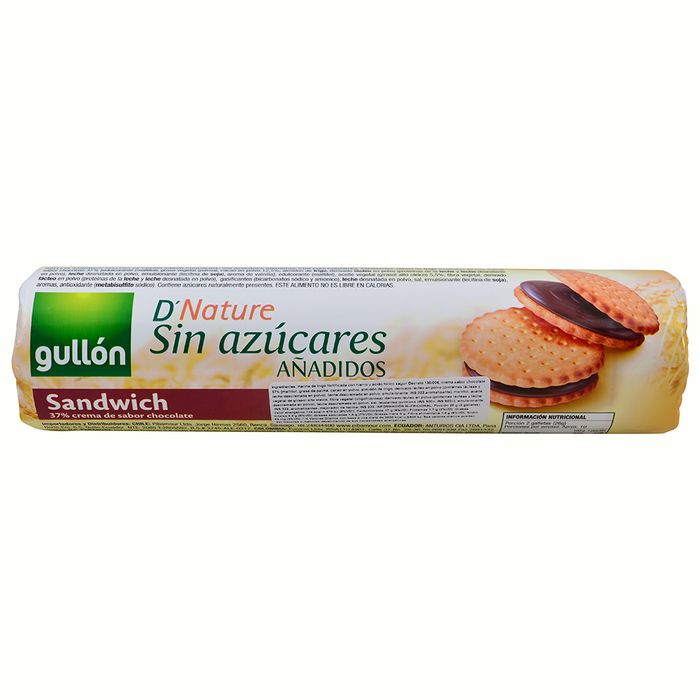 Galletitas-Gullon-rellena-choco-sin-azucar-250-g Galletitas-Gullon-rellena-choco-sin-azucar-250-g
