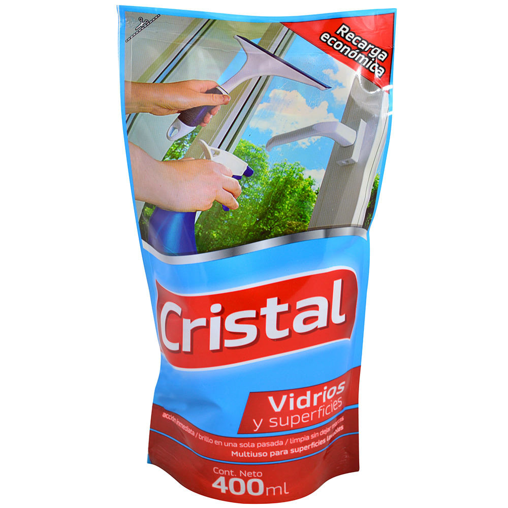 Limpiador vidrios y superficies CRISTAL doy pack 400 ml - disco