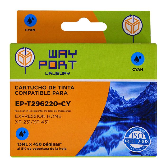 Cartucho-way-port-para-Epson-Mod.-XP231-t296220-13ml-cy-xl