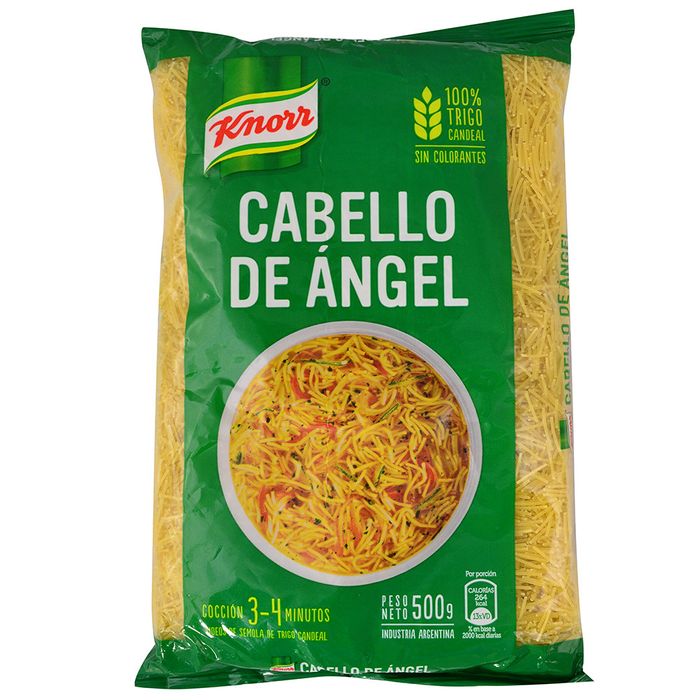 Fideos cabellos de ángel KNORR 500 g disco