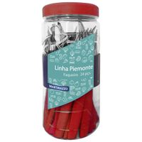 Juego-cubiertos-acero-inoxidable-24-piezas-mango-rojo