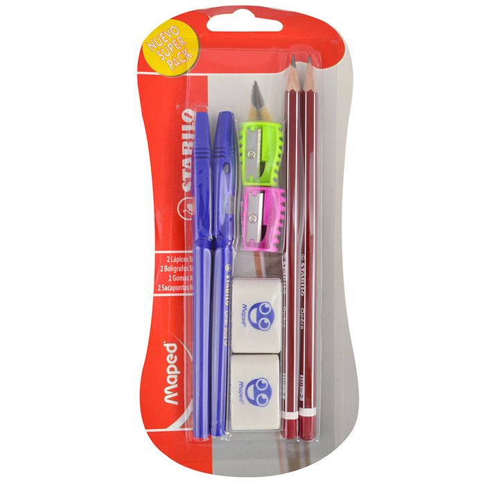 Set-STABILO-2-boligrafos---2-lapices---2-gomas---2-sacapuntas Set-STABILO-2-boligrafos---2-lapices---2-gomas---2-sacapuntas
