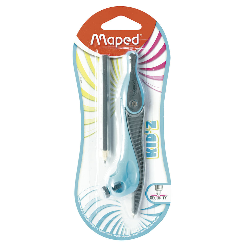Compás MAPED kids plast con abrazadera y lápiz - devotoweb