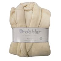 Bata-de-baño-DOHLER-en-velour-Azul-piedra.Talle-M