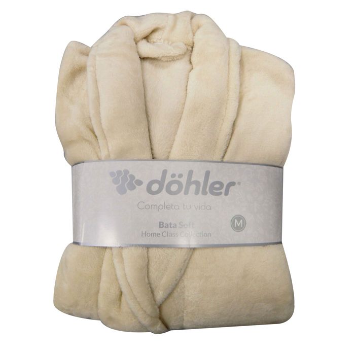 Bata-de-baño-DOHLER-en-velour-Azul-piedra.Talle-M Bata-de-baño-DOHLER-en-velour-Azul-piedra.Talle-M