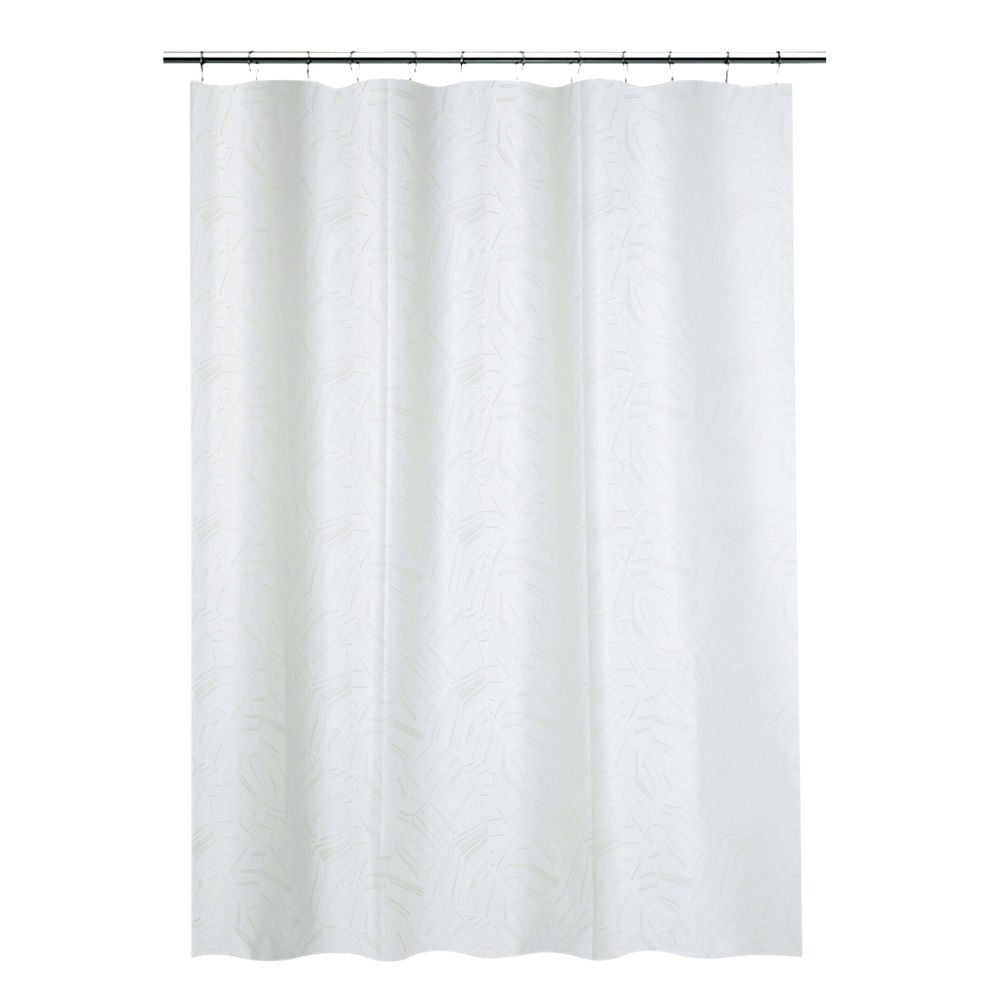 cortina para bano pp ondas bco 180x180cm