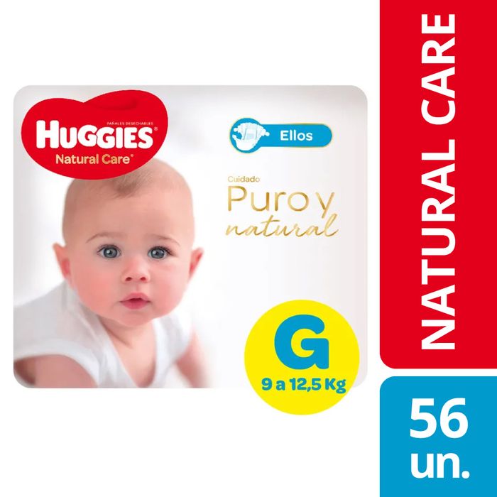 Pañal HUGGIES natural care para Ellos G 56 un. - devotoweb pañal huggies natural care g