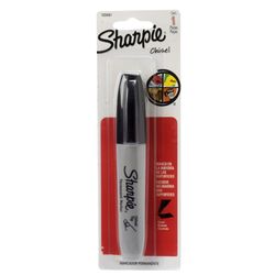 Marcador-permanente-SHARPIE-grueso-color-negro-punta-biselada-3-trazos-diferentes
