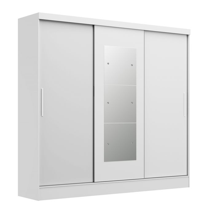 Placard-3-puertas-corredizas-blanco-con-espejo-222x205x52cm