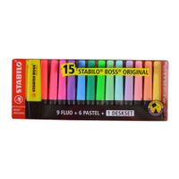 Resaltador-STABILO-Boss-15-un.-9-fluo---6-pastel