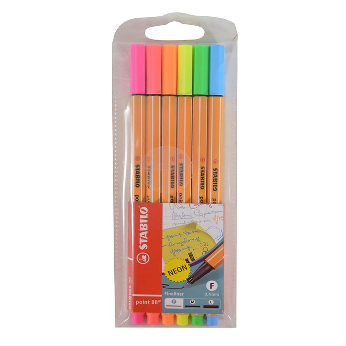 Marcador-STABILO-Point-88-6un-fluo