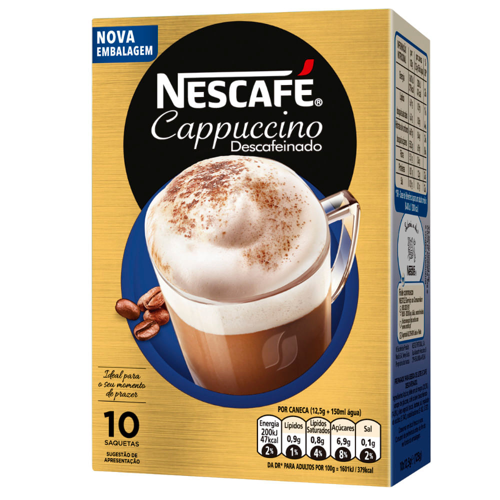 Cappuccino NESCAFÉ descafeinado 10 un. 125g - devotoweb