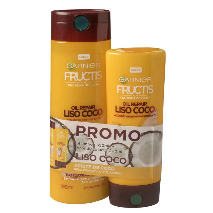 Shampoo-Fructis-Liso-350-ml---Acondicionador-200-ml Shampoo-Fructis-Liso-350-ml---Acondicionador-200-ml