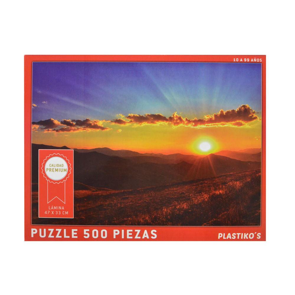 Puzzle 500pzas Puesta Sol Con Montanas Devotoweb