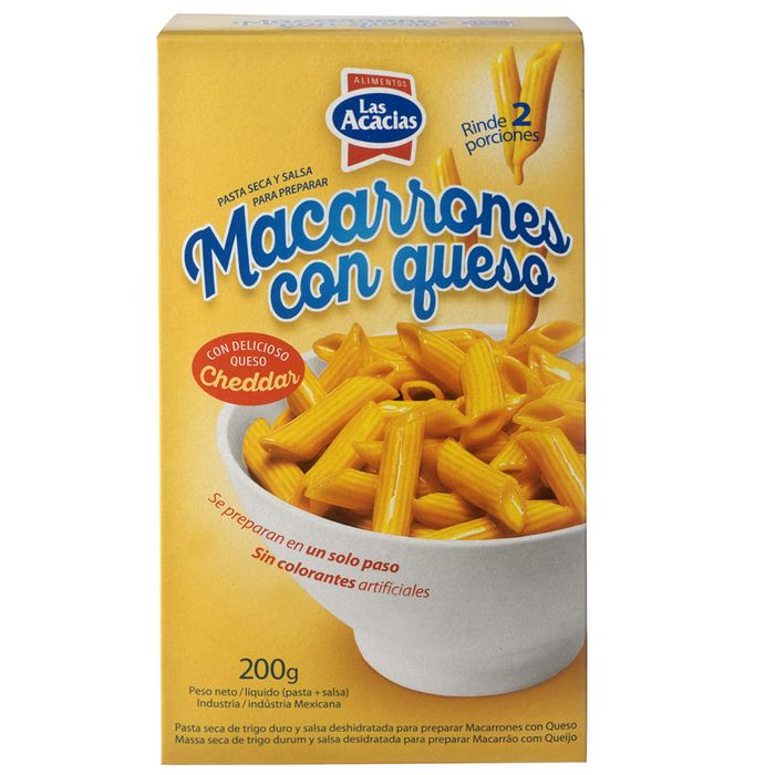 Fideos Macarrones Con Queso Las Acacias 0 G Devotoweb