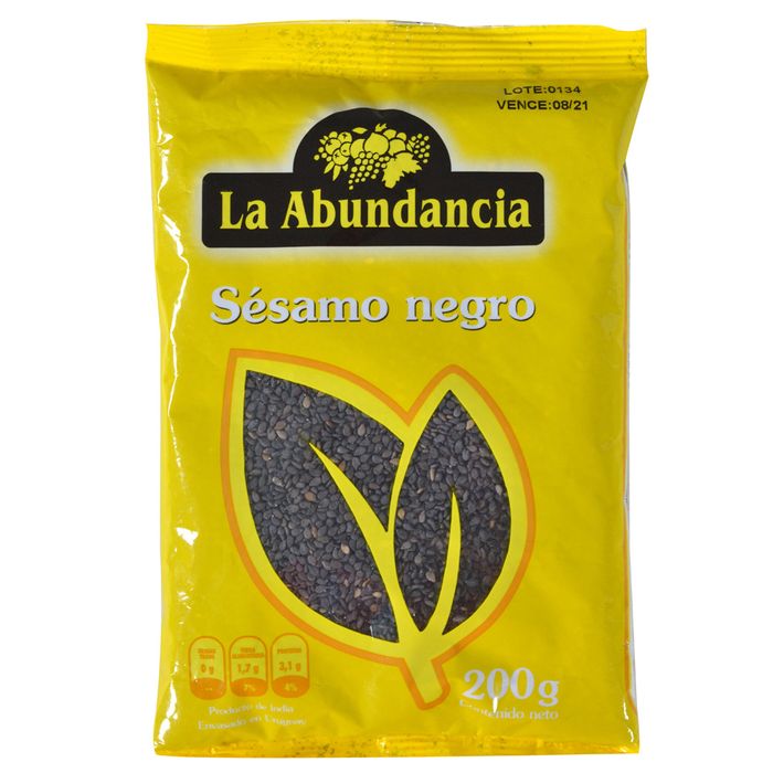 Sesamo-Negro-LA-ABUNDANCIA-200grs. Sesamo-Negro-LA-ABUNDANCIA-200grs.
