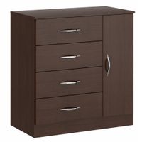 Comoda-4-cajones-1-para-Rieles-Metalicos-color-Tabaco-90x93x40cm