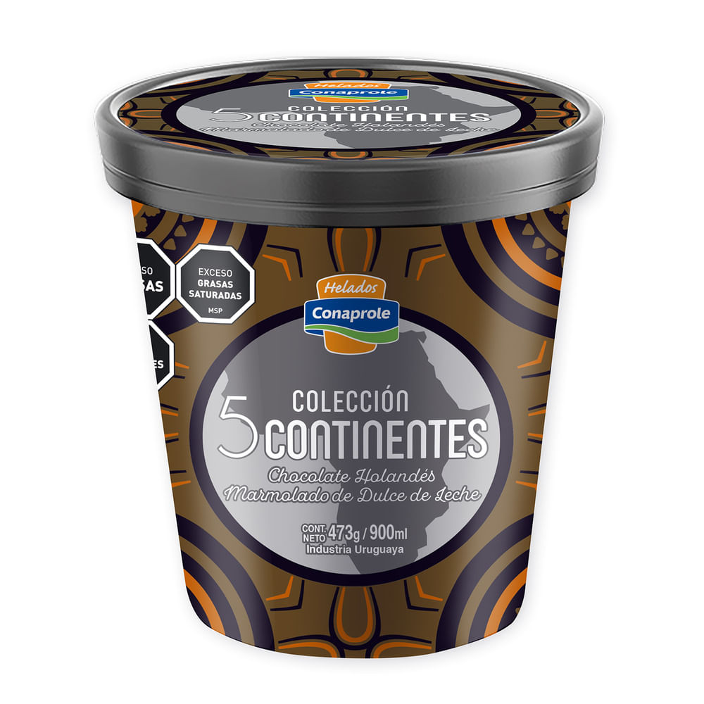 Helado Conaprole Chocolate Holandes Marmolado Con Dulce De Leche 900 Ml