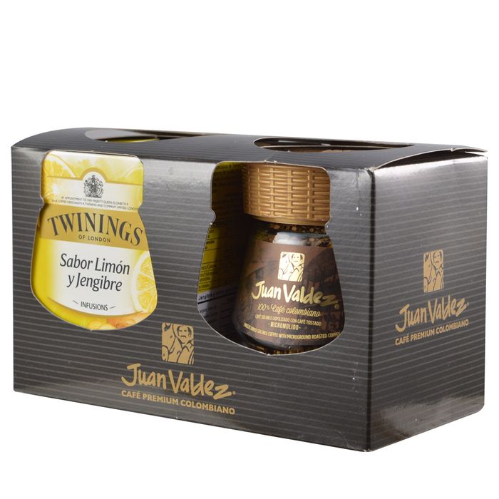 Pack café JUAN VALDEZ 50 g + infusión TWININGS 10 sb disco
