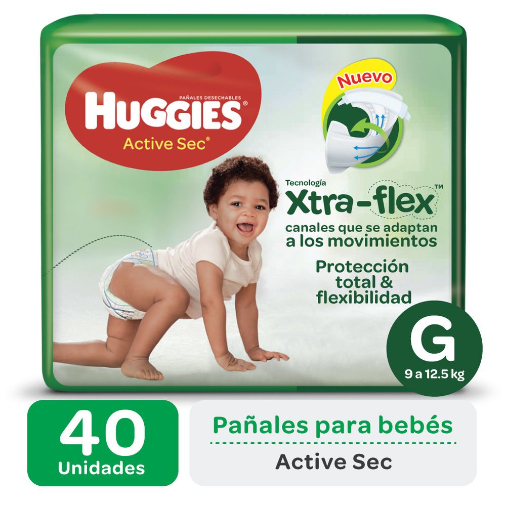 pañal huggies active sec g