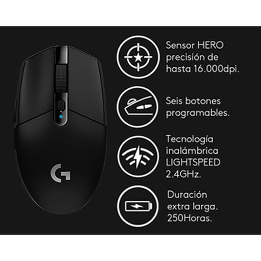 Mouse gaming LOGITECH Mod. G305 inalámbrico - devotoweb