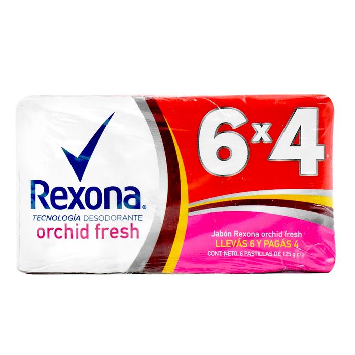 Pack-6x4-jabon-de-tocador-REXONA-Orchid-Fresh-125-g Pack-6x4-jabon-de-tocador-REXONA-Orchid-Fresh-125-g