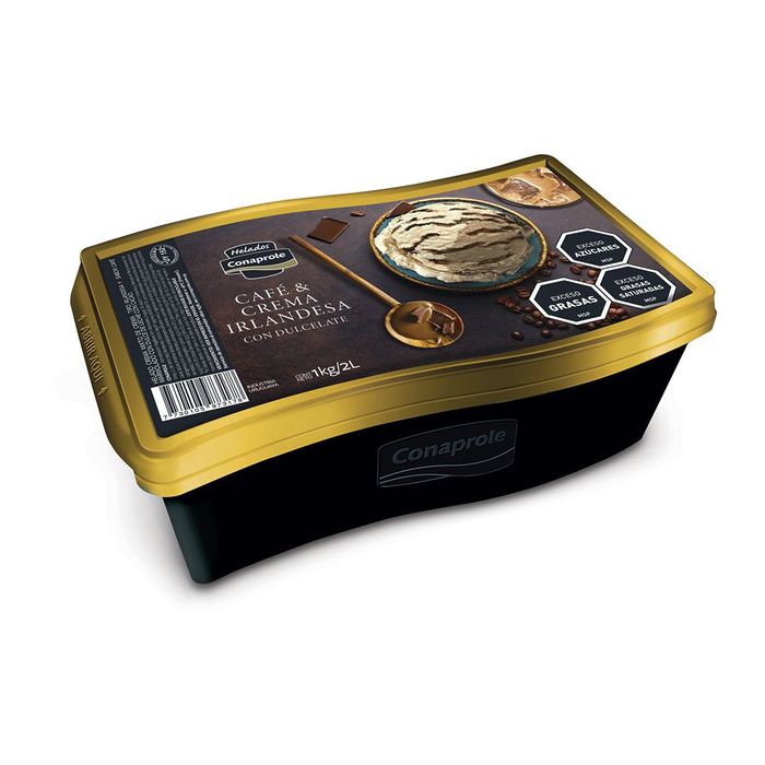 Helado Conaprole Crema Irlandesa Cafe Marmolado Con Dulcelate 2 L Disco