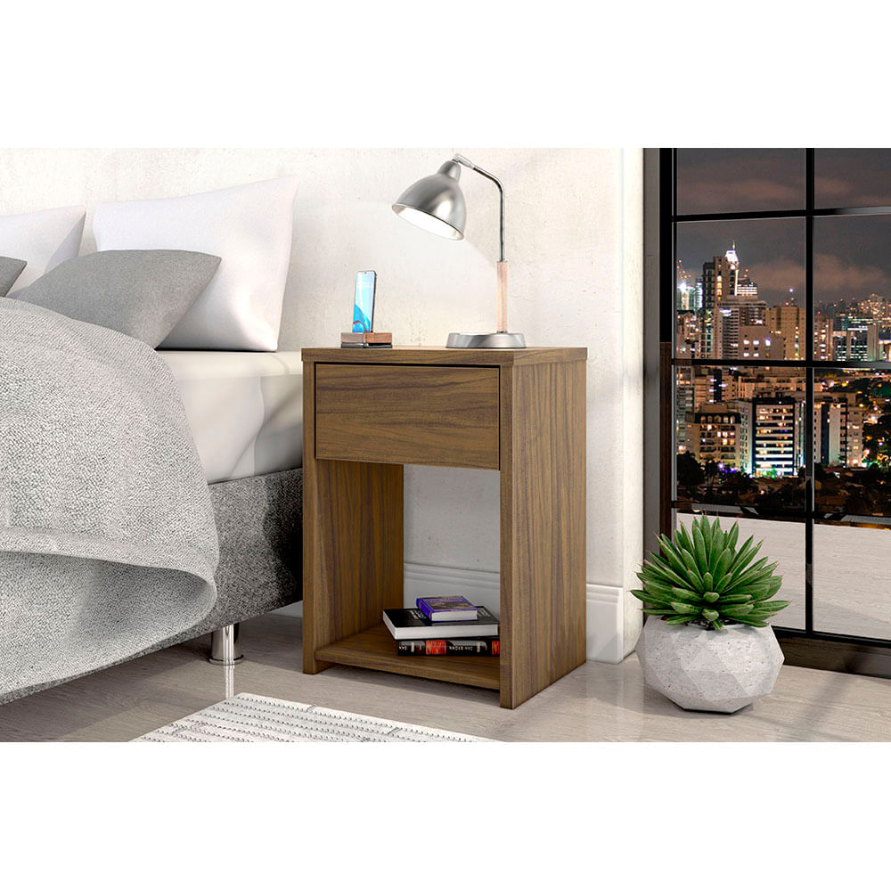 Mesa de noche triunfo 1 cajón 44.5x62 8x35.8 cm - disco