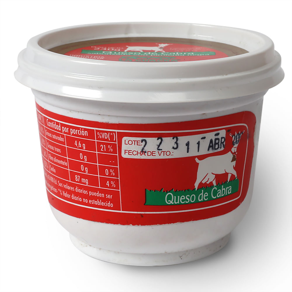 Queso de cabra LA CHACRA con pimienta negra 230 g disco