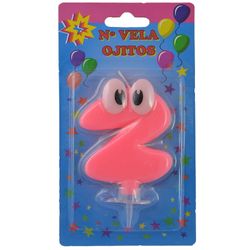 Numero-2-con-ojos-rosados---portavela-de-plastico