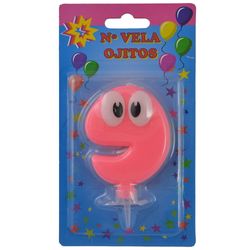 Numero-9-con-ojos-rosados---portavela-de-plastico