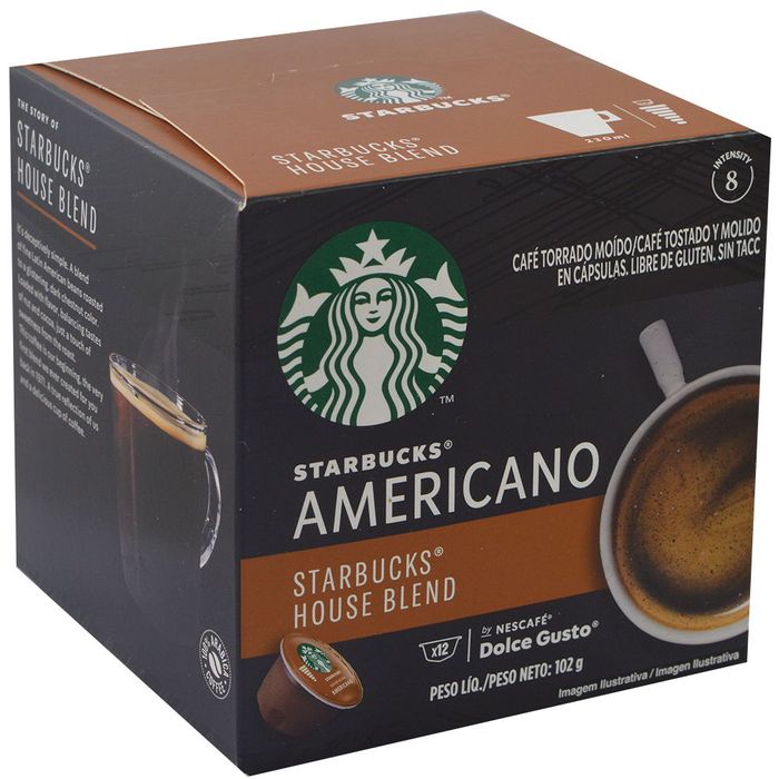 Capsulas STARBUCKS Café Americano House Blend - devotoweb