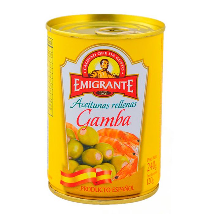 Aceitunas-rellenas-EMIGRANTE-con-gambas-240-g Aceitunas-rellenas-EMIGRANTE-con-gambas-240-g