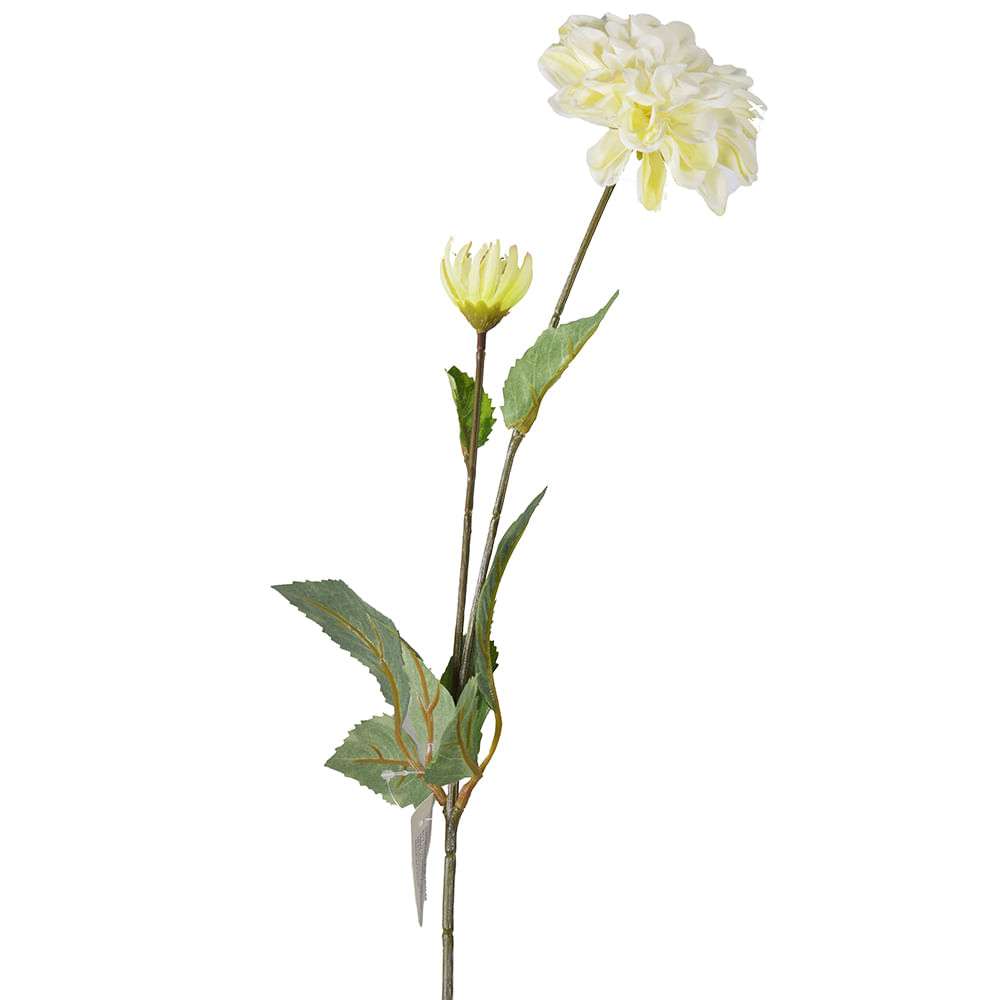 Flor artificial dalia blanca - disco