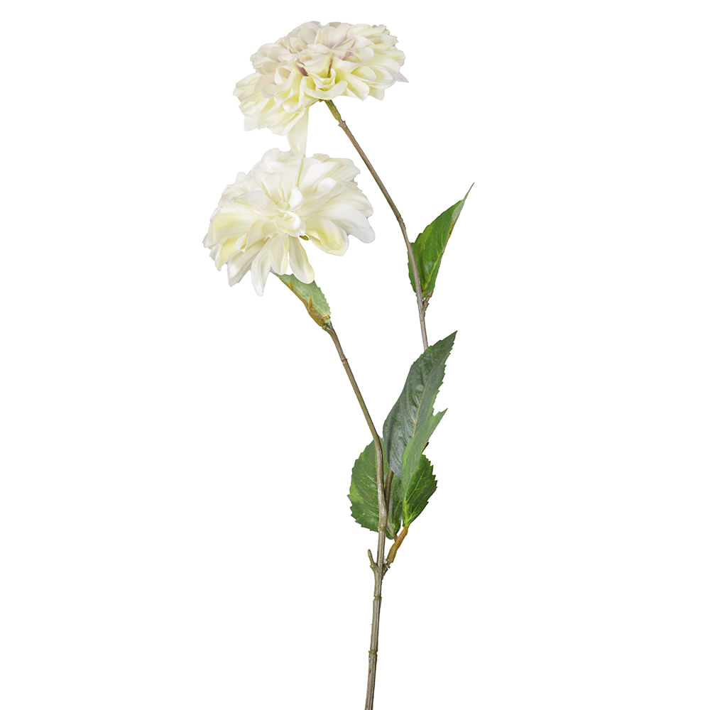 Flor artificial dalia blanca lila - devotoweb