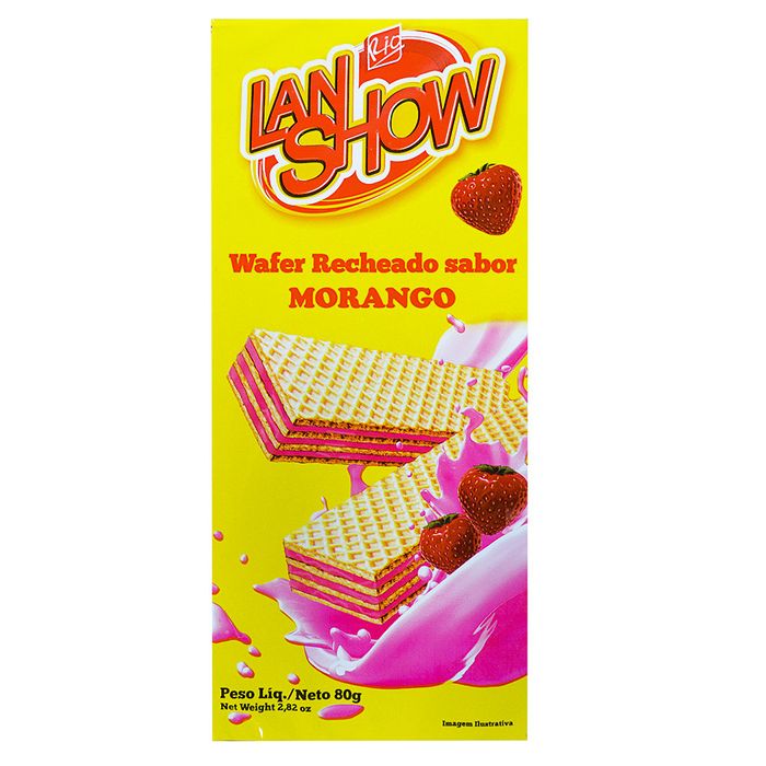 Wafer-LAN-SHOW-morango-80-g Wafer-LAN-SHOW-morango-80-g